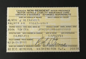 canada auto insurance card example